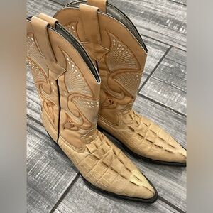 Lomas Crocodile Cowboy Boots Exotic Size 8 Mens